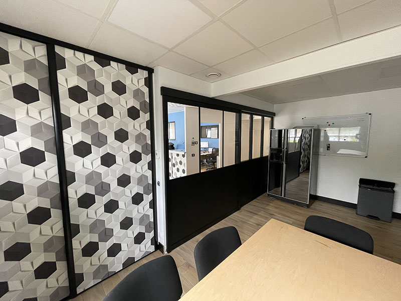 cloison aluminium coulissante