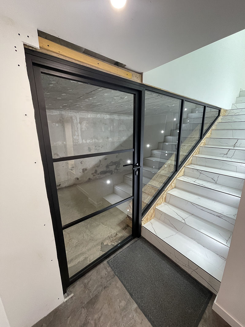 verrière aluminium sous rampant après